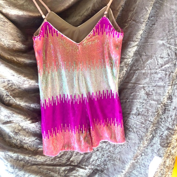 Bright Multi-Color Sequined Topshop Mini Jumper - Picture 4 of 4